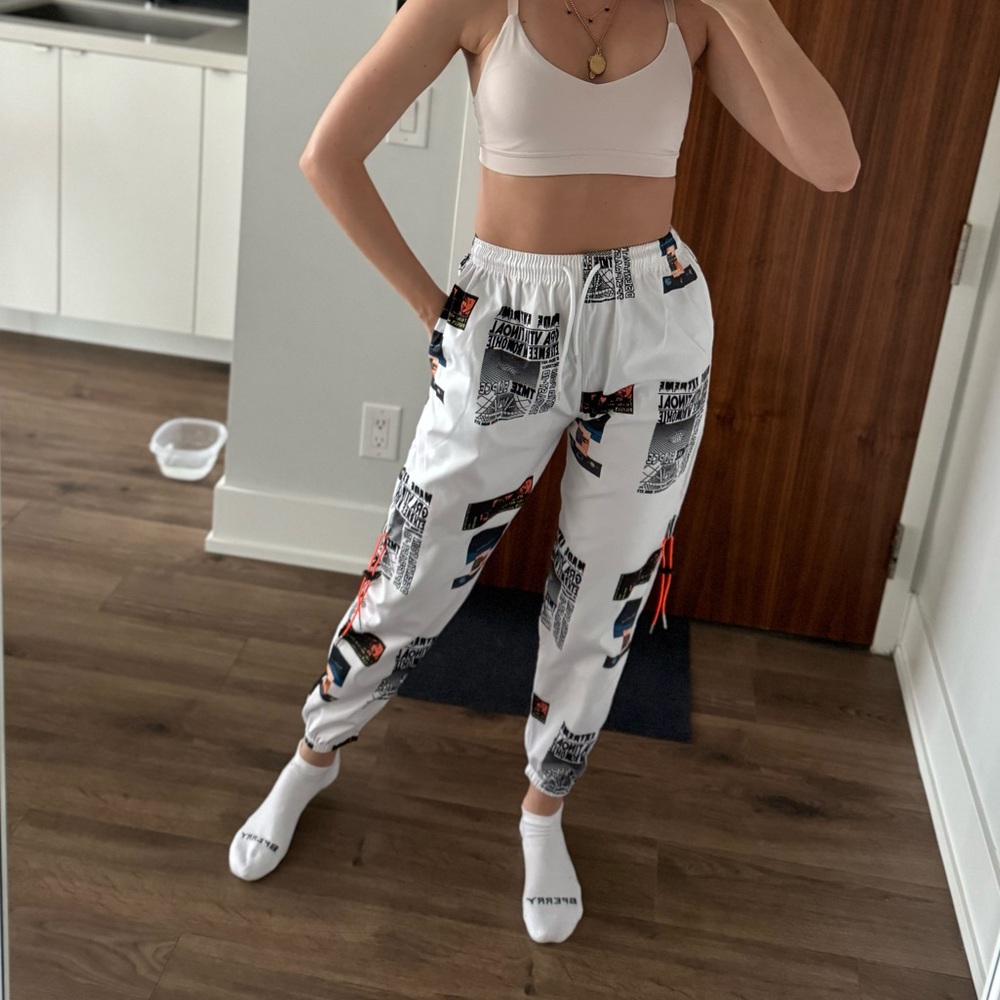 Patterned nylon pants bought in Japan